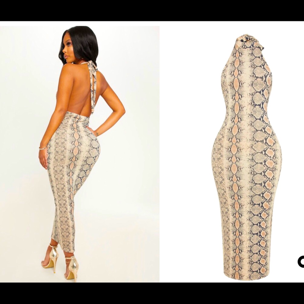 Midi snake print dress.Brand new.Never worn.